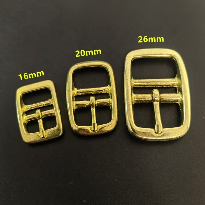 Solid brass buckle for pet dog collar buckle center bar belt pin buckle for saddlery leather crafts DIY hardware