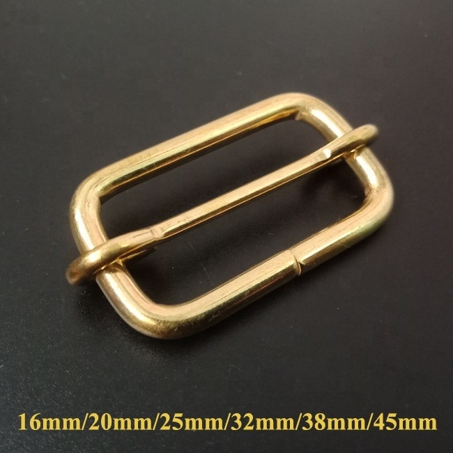 Solid brass Movable Bar Triglide Slider Adjuster for bag strap leather crafts DIY