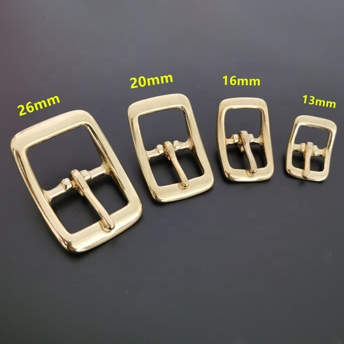 Solid brass buckle for pet dog collar buckle center bar belt pin buckle for saddlery leather crafts DIY hardware