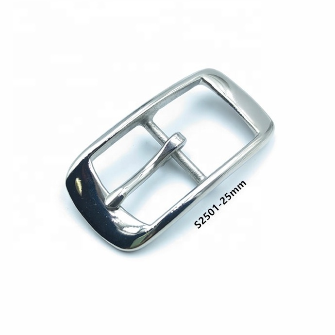 Custom 25mm center bar square stainless steel belt buckle for women belt