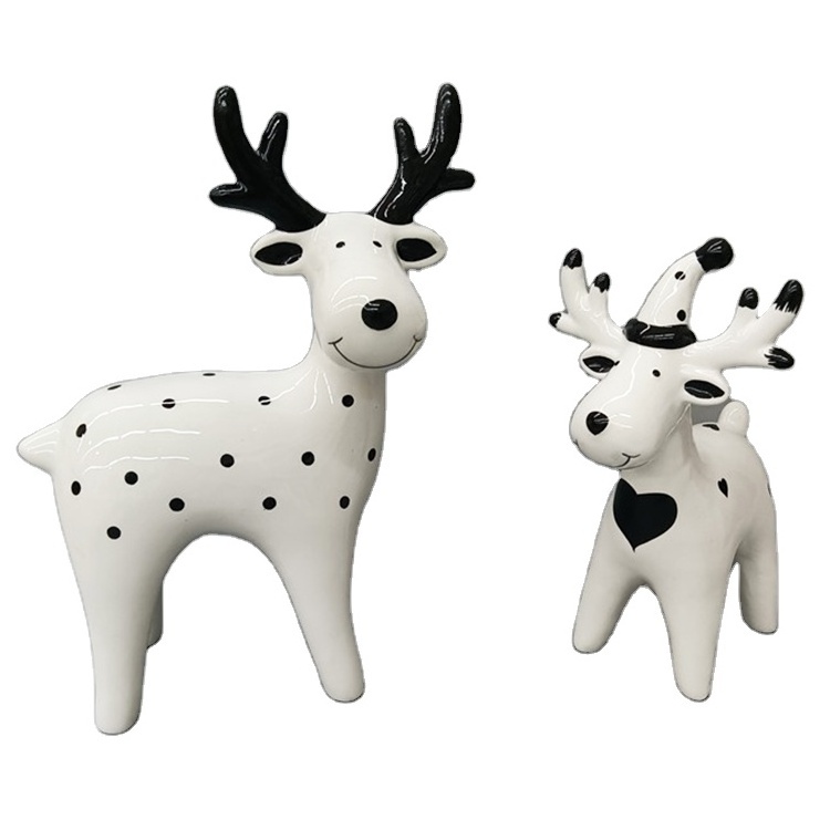 Best quality  white porcelain reindeer decor Christmas decoration reindeer