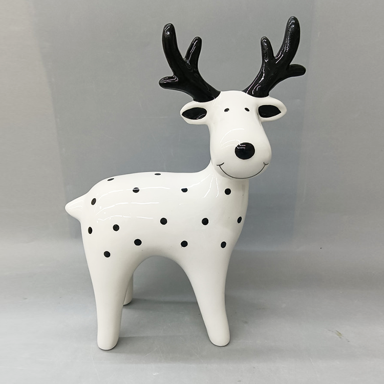 Best quality  white porcelain reindeer decor Christmas decoration reindeer