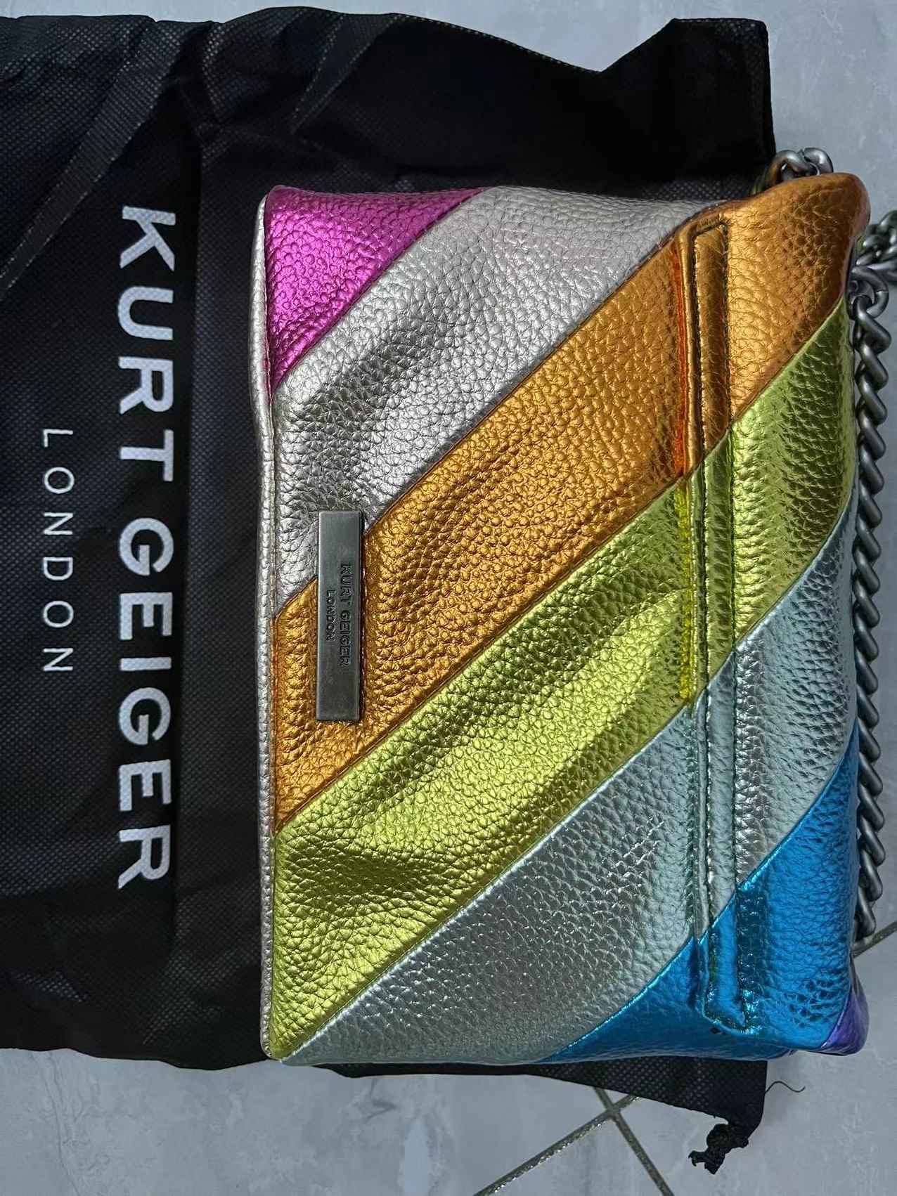 Wholesale Customized logo Famous Women HANDBAG 2023 luxury Rainbow women handbags kurt geiger bags