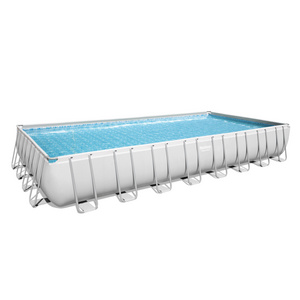 Bestway 56623 Metal frame rectangular PVC plastic family leisure swimming pool and accessories