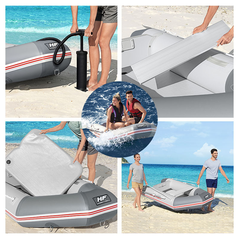 Bestway 65046 Drop stitch material Rowing Boats Small Foldable Pvc Plastic Jet Rafting Rubber Inflatable Catamaran Boats