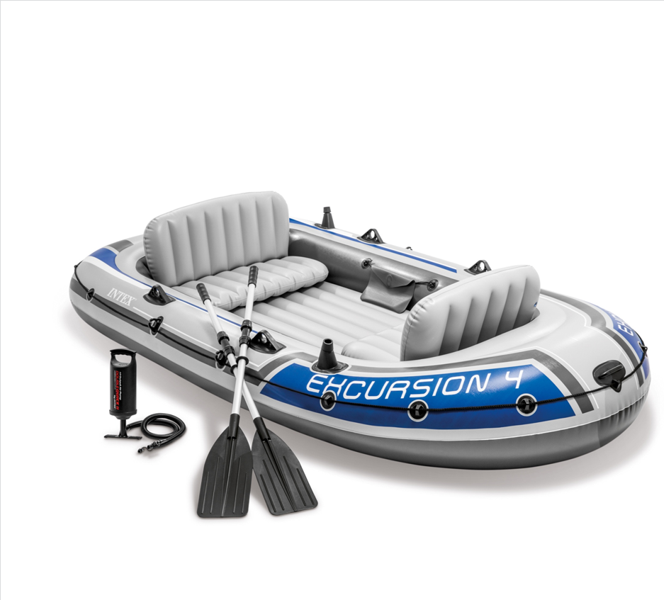 INTEX  EXCURSION 4 BOAT SET 68324 excursion fishing portable folding Inflatable kayak paddle water Air Boat