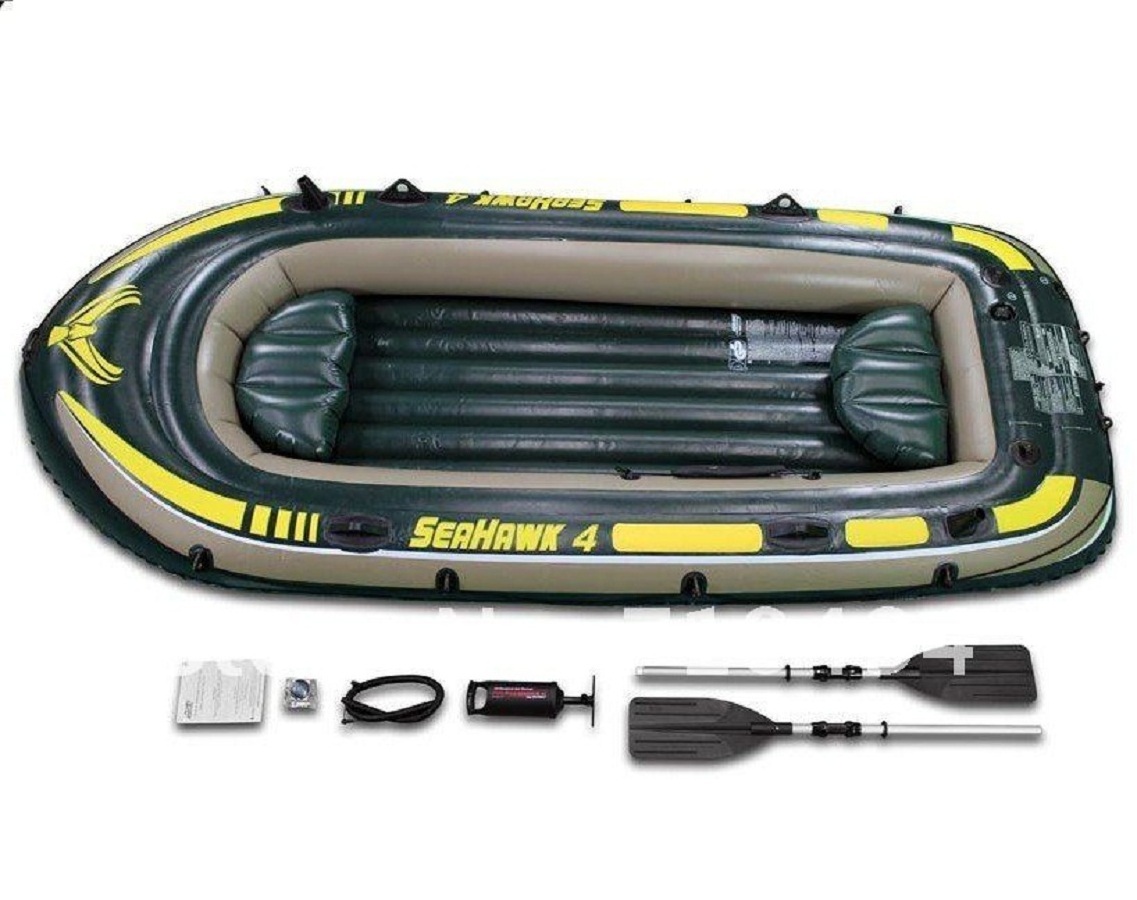 INTEX 68351 SEAHAWK 4 person Outdoor Durable PVC inflatable kayak fishing canoe boat