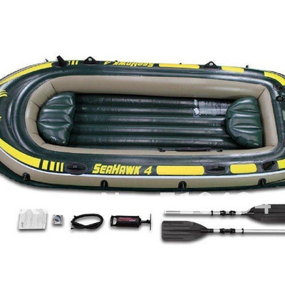 INTEX 68351 SEAHAWK 4 person Outdoor Durable PVC inflatable kayak fishing canoe boat