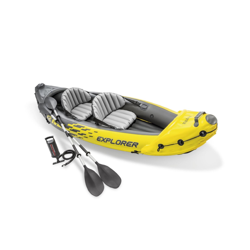 Intex 68307 K1 K2 Kayak Gonflable 2 Person Inflatable Fishing Boat Accessories with Paddles and Pump pedal kayak