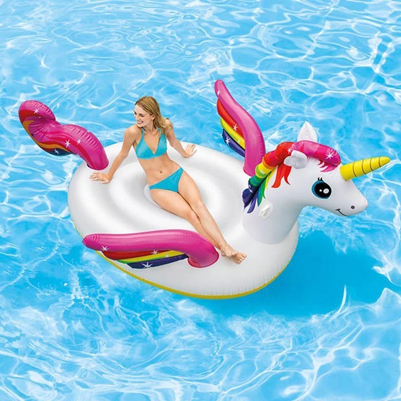 INTEX 57281 Giant Inflatable Unicorn Ride-on Pool Float