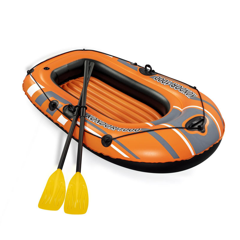 Bestway 61078 Tender Rowing Boat Plastic Inflatable Fishing Boat With Paddle Board