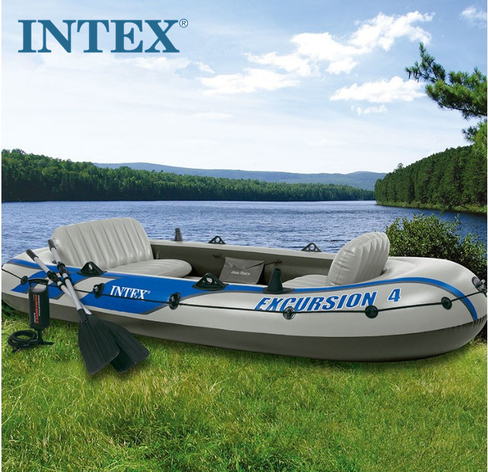 INTEX EXCURSION 4 BOAT SET 68324 excursion fishing sport series boat Inflatable  water Air Boat