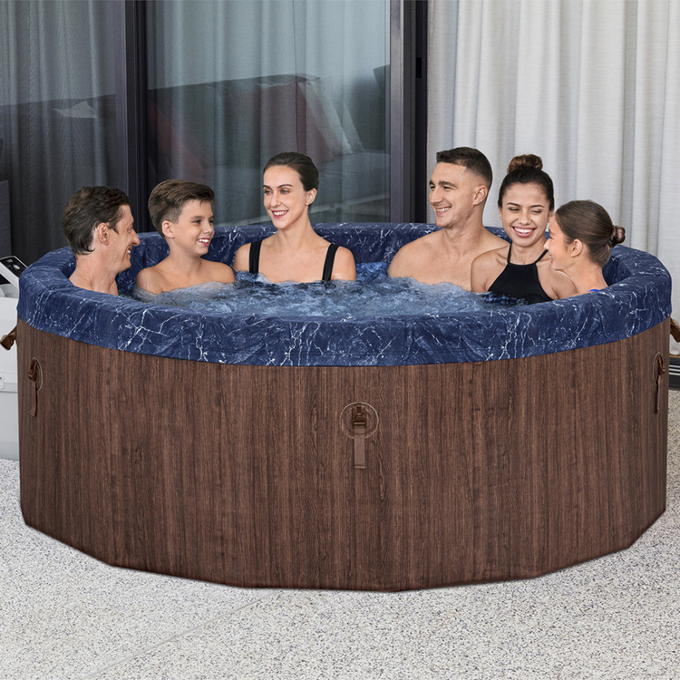 Bestway 60163 hot sale round outdoor luxury spa bath tubs hot tub inflatable swimming pool and spa 5-7 person