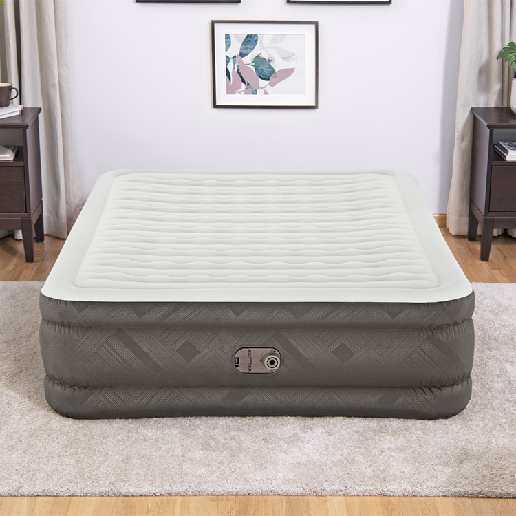 Bestway 69050 Hot Sale 2.03m x 1.52m x 46cm Soft Queen Family Sized Colchones Inflables Folding Air Bed 2 Person Air Mattress