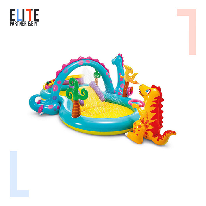 Intex Dinoland Play Centre Outdoor Summer Kids Water Slide Inflatable Pool for Swimming Fun for Children