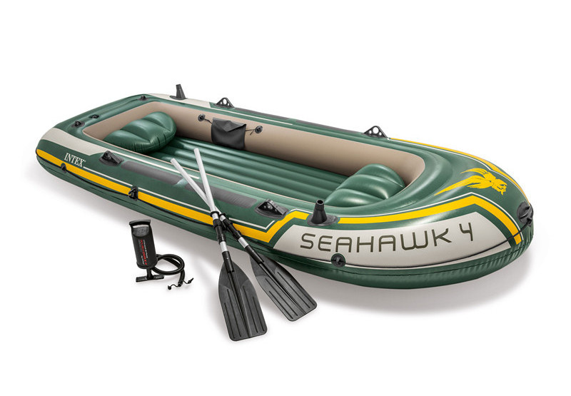 INTEX 68351 SEAHAWK 4 person Outdoor Durable PVC inflatable kayak fishing canoe boat