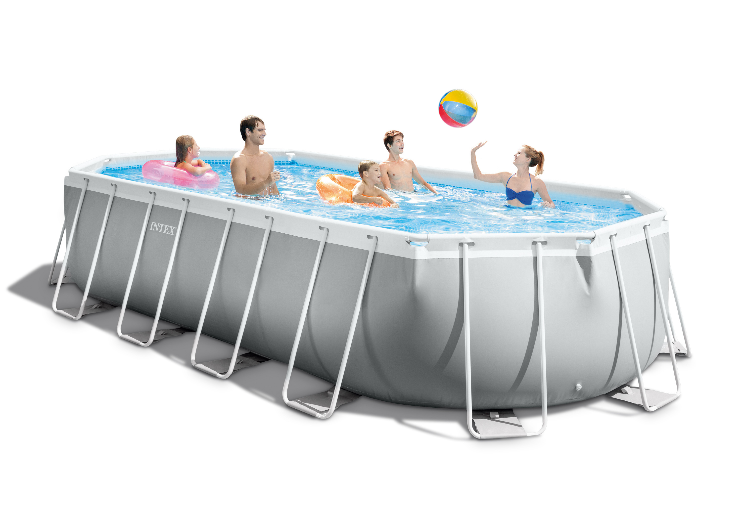 INTEX 610x305x122cm 26798 Piscina Outdoor Portable PVC Above Ground Oval Metal Frame Swimming Pool