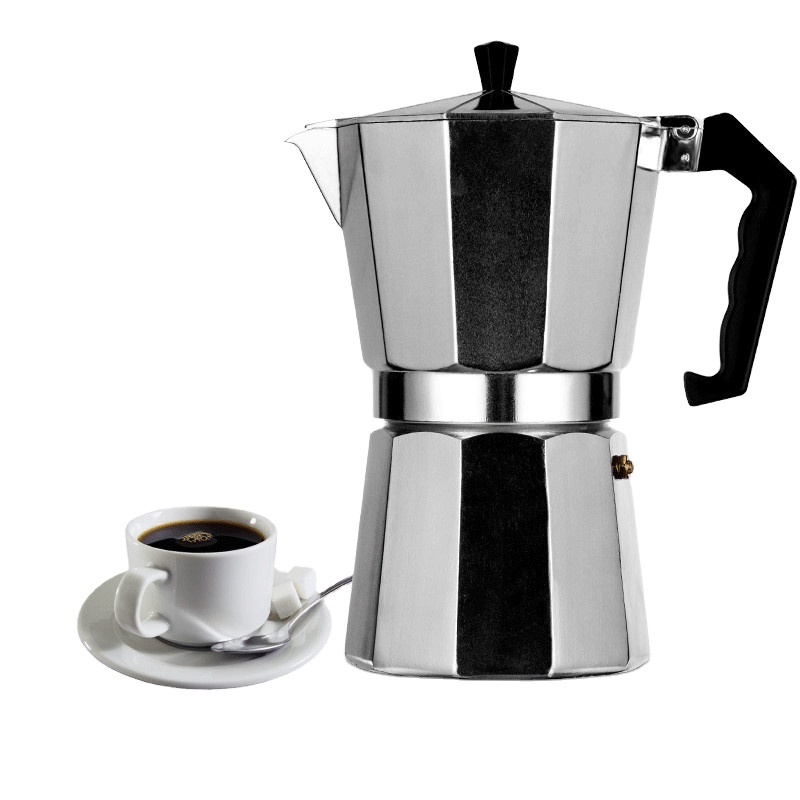 High quality aluminum espresso 3cup 6 cup coffee maker Italian Mocha Pot