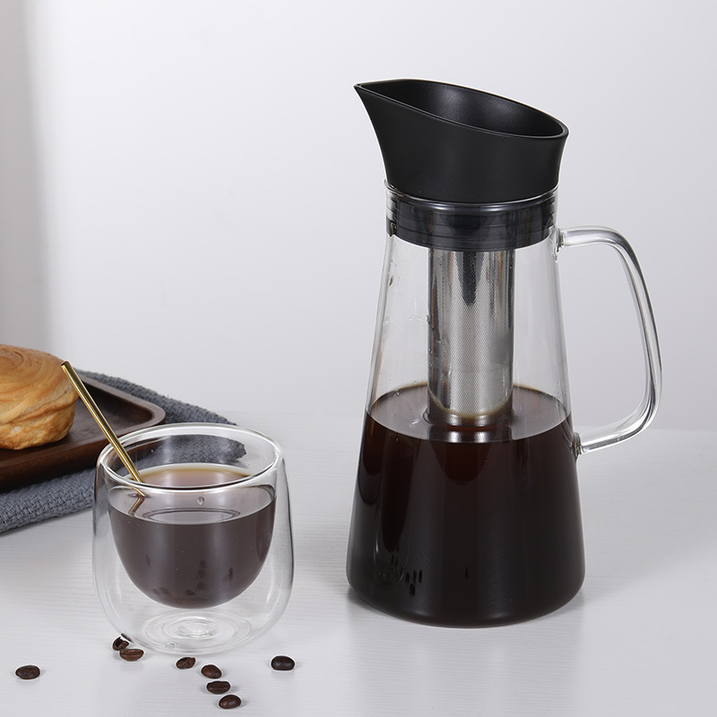 Hot sale 1000ml Home use glass tea bottle cold coffee brew pot