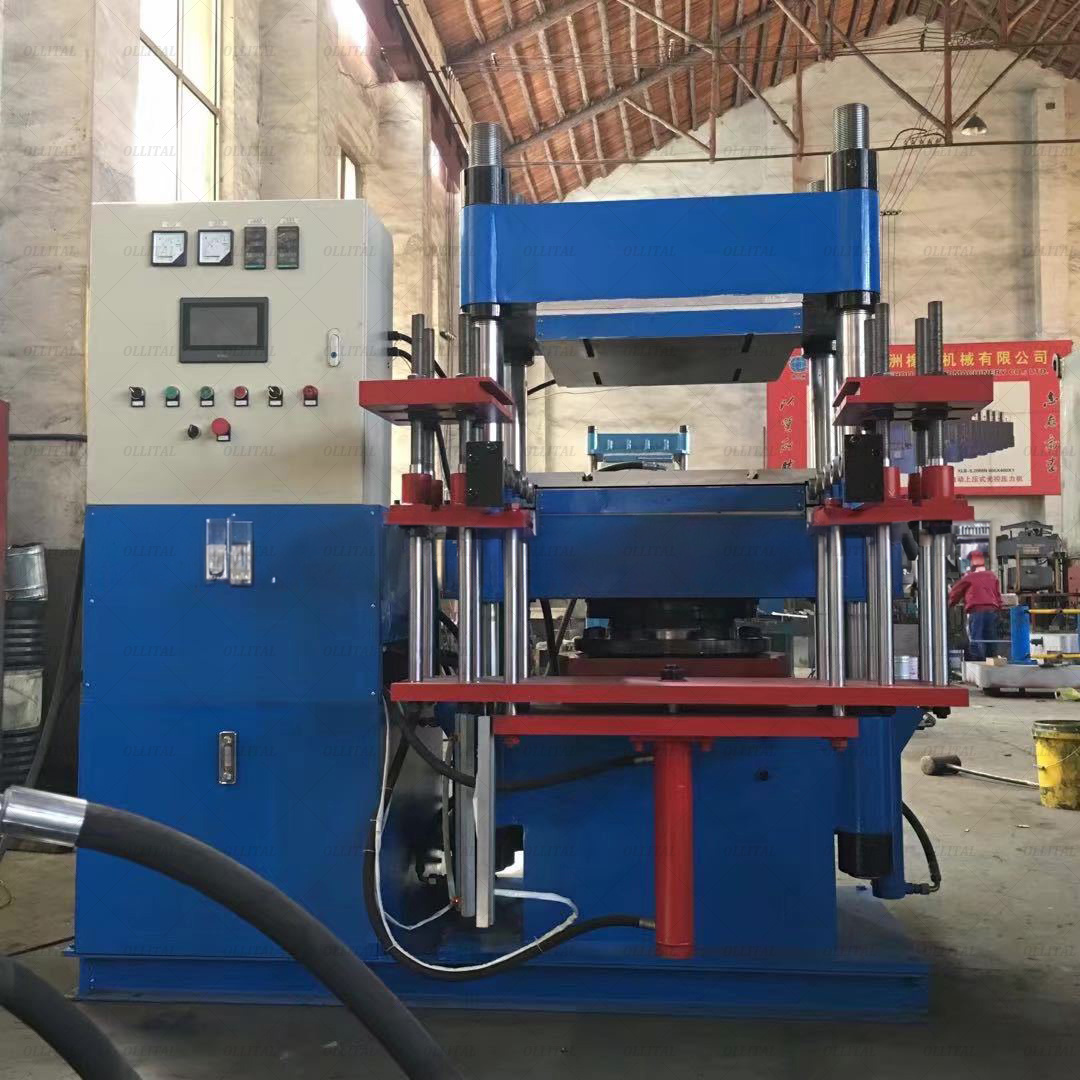 Hot Press Machine For Rubber Hydraulic Flat Plate Press Vulcanizer Rubber Tile Manufacturing Machine