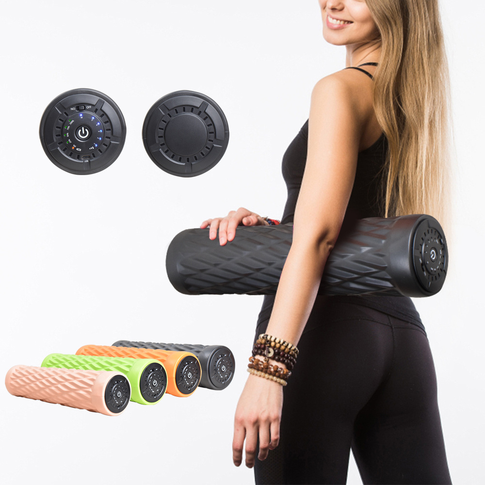 Electric fitness yoga body vibrators massage inner ball roller relax muscle massage foam roller