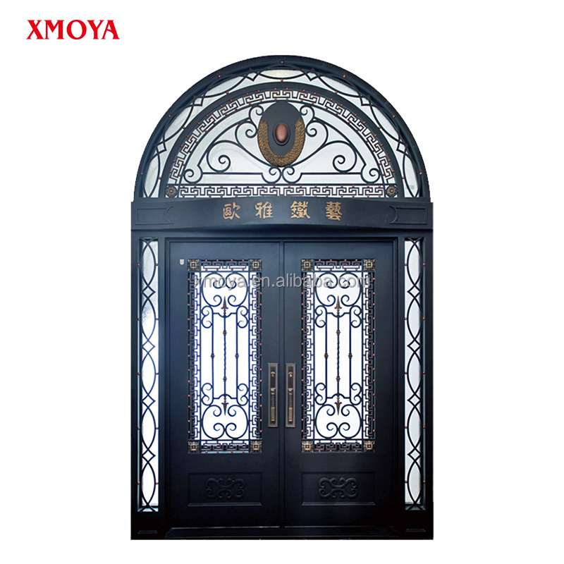 Latest Main Iron Door Design Catalogue For House USA Styles Front Modern Exterior Wrought Iron Double Entry Doors For Villa