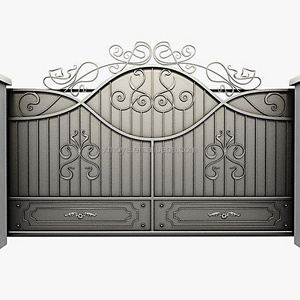 Beautiful House Wrought Iron Gate Villa Main Auto Gate High Quality House Main Gate Designs Swing Driveway Gates