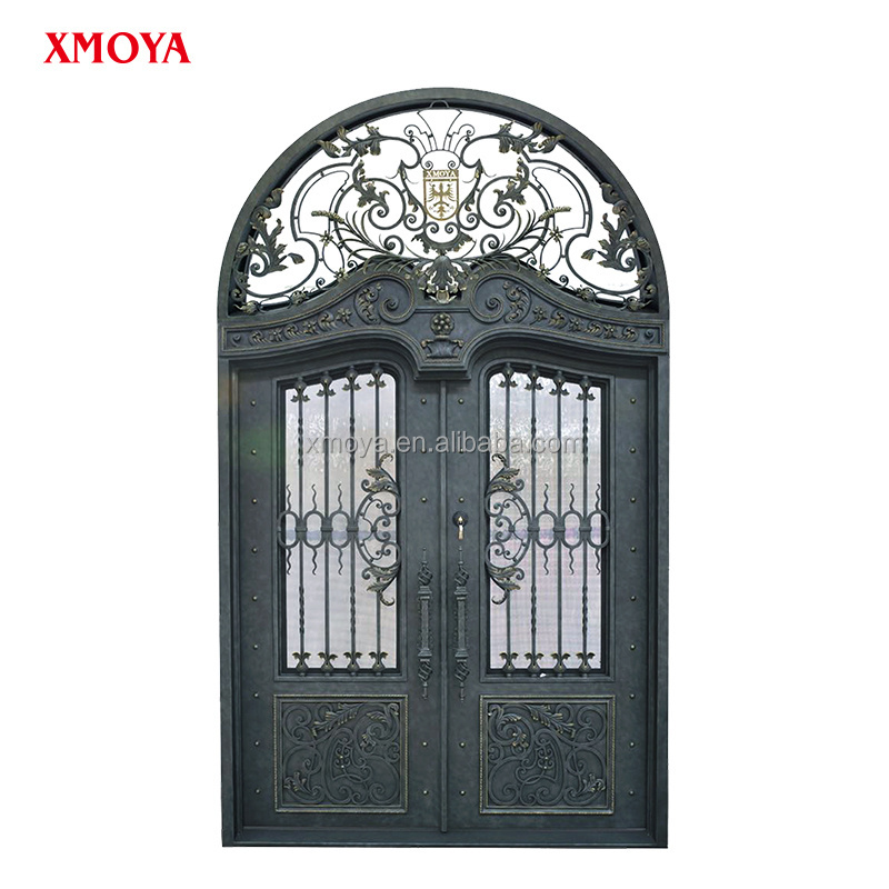 Latest Main Iron Door Design Catalogue For House USA Styles Front Modern Exterior Wrought Iron Double Entry Doors For Villa