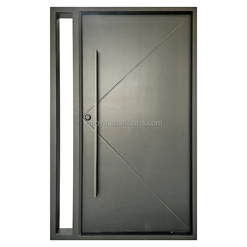 Bulletproof Front Exterior Big Automatic Iron Doors Exterior Modern Solid Pivot Entry Doors For Houses Prehung Exterior Doors