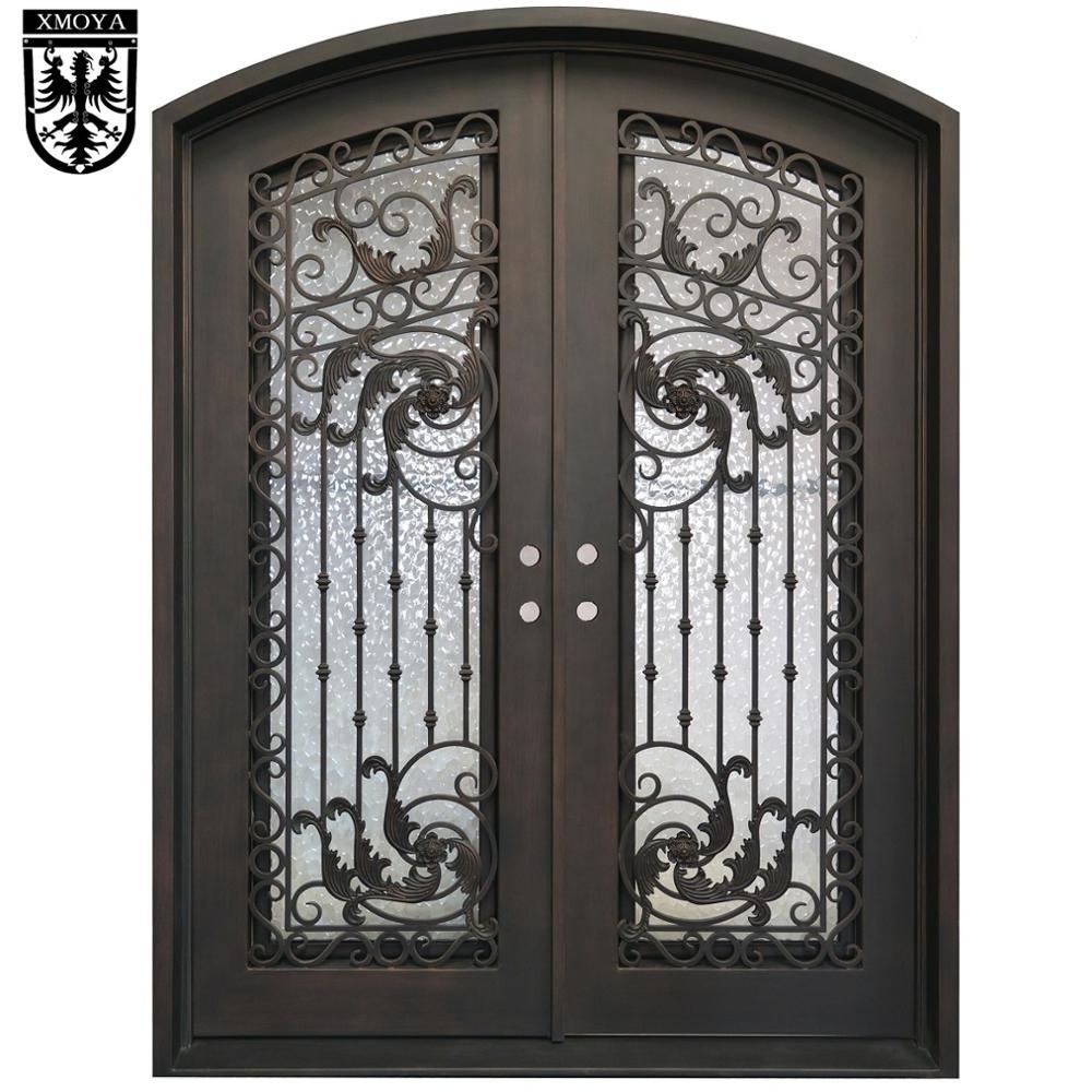 Exterior Front Door Designs Prices Hot Sale Wrought Iron Glass Steel Swing Graphic Design Fiberglass Doors Modern Entry 5 Years