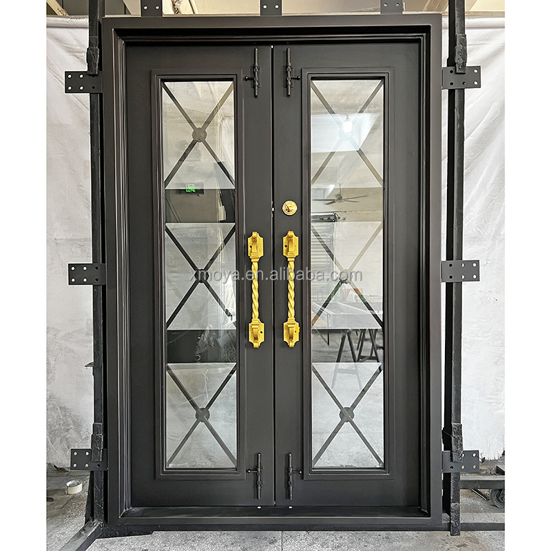 electronic glass iron doors for houses interior soundproof booth hinge glass door office partition french doors for home