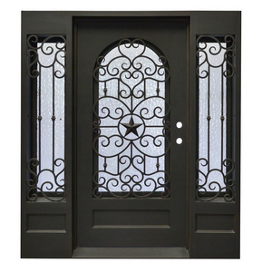 Exterior Front Door Designs Prices Hot Sale Wrought Iron Glass Steel Swing Graphic Design Fiberglass Doors Modern Entry 5 Years