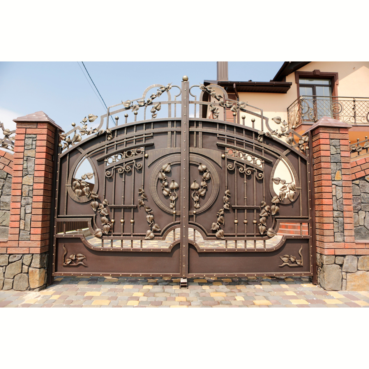 gates Modern Wrought Iron Main Gate Designs Auto Electric Steel Gate Design Front Door Safety Security Iron Villa Security Gate