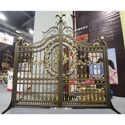 Electric Motors Main Iron Entrance Gate Design 2020/Villa Swing Driveway Gates Single Main Door Exterior Iron Folding Gate Price