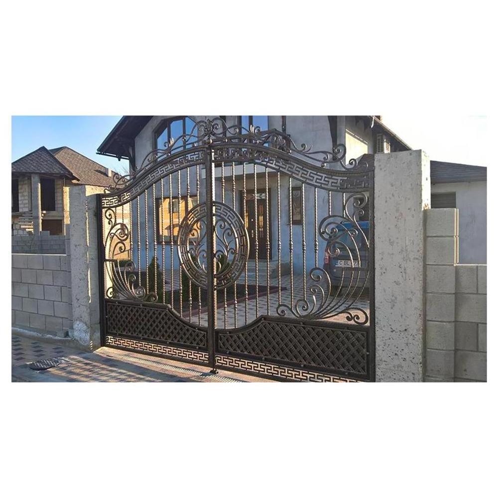 European Style Luxury Private Villa Main Iron Entry Gates New Design Swing Wrought Iron Gate Design For Villa