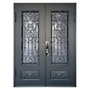 Exterior Main Entry Wrought Iron Door Front Entrance Door Of The House With Password Lock Villa Door Designs