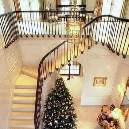 Villa Modern Fashion And Simple Style Interior Stair Handrail Wrought Iron Baluster Design Indoor Wrought Iron Railings