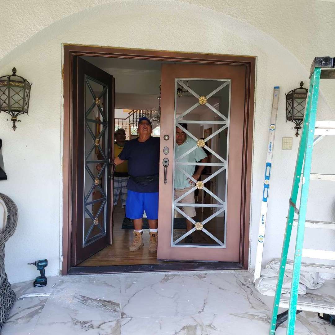 Customized Exterior Wrought Iron Security Door Main Front Double Entry Door Design Interior Room Door Design For House