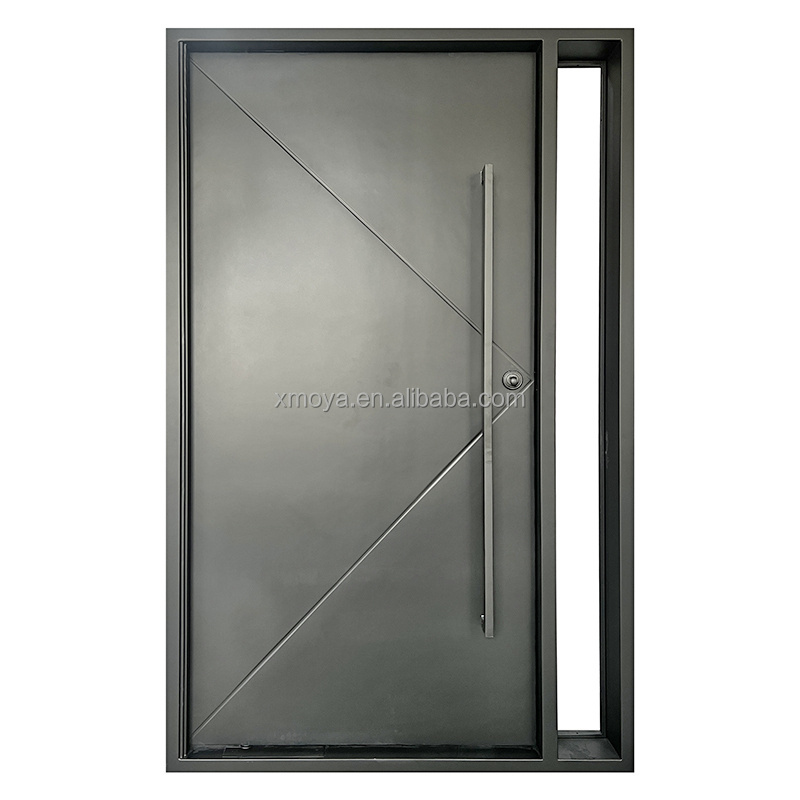 Bulletproof Front Exterior Big Automatic Iron Doors Exterior Modern Solid Pivot Entry Doors For Houses Prehung Exterior Doors