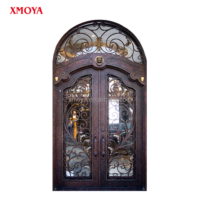 Latest Main Iron Door Design Catalogue For House USA Styles Front Modern Exterior Wrought Iron Double Entry Doors For Villa