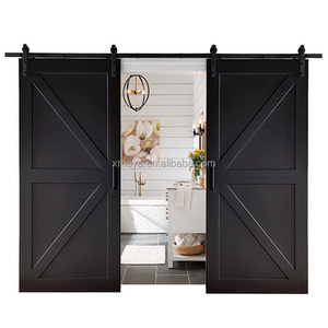 Barn Doors Interior Doors For House,Residential Sound Proof Modern Metal Sliding Wrought Iron Barn Door