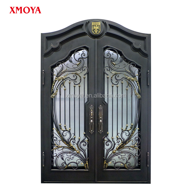 Latest Main Iron Door Design Catalogue For House USA Styles Front Modern Exterior Wrought Iron Double Entry Doors For Villa