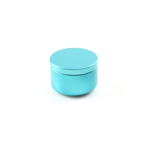 New design color small luxury round bottom candle tin jars with lids