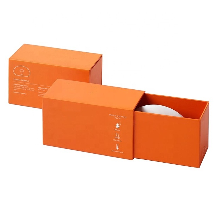 Customized logo printed consumer electronics packaging small hard paper drawer boxes for products