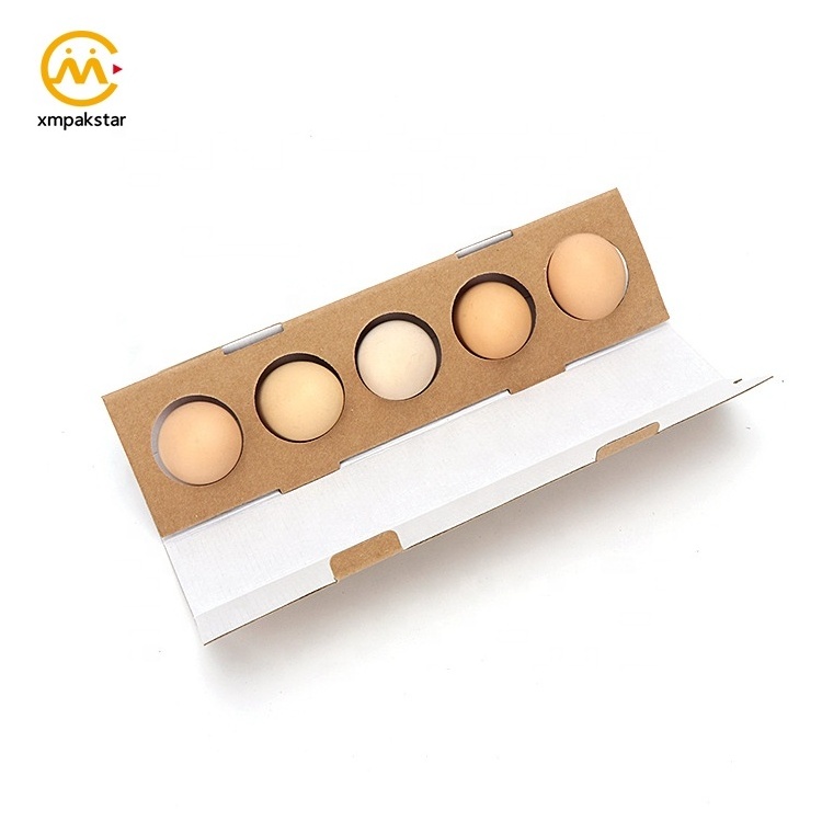 Custom eco friendly corrugated carton Kraft packing recycled paper egg packaging gable box