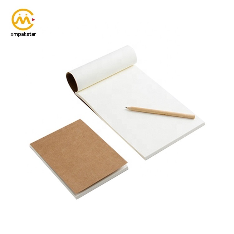 Wholesale custom size A4 A5 A6 recycle soft brown Kraft paper cover plain school notebook