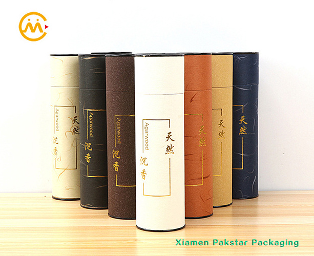 Custom wine water bottle package paper round cylinder box cardboard tube packaging with logo