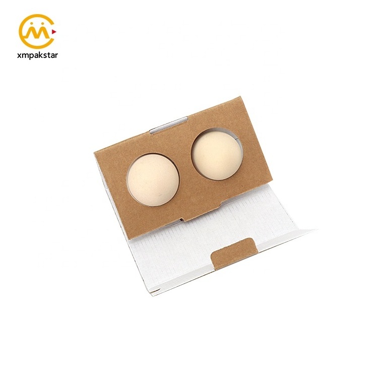 Custom eco friendly corrugated carton Kraft packing recycled paper egg packaging gable box