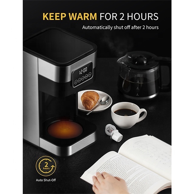 Home personal wholesale 1.5 L Smart LCD Touchscreen Anti-drip Automatic drip coffee maker automatic coffee making machine