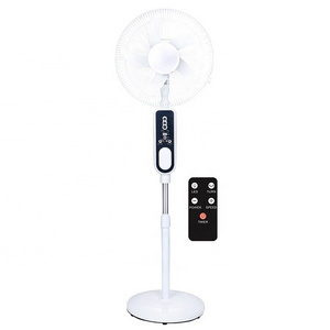 Best 16 inch Rechargeable Stand only Fan for home camping outdoor AC/DC Operated/Brushless Motor/timer/remote 6V4.5Ah battery